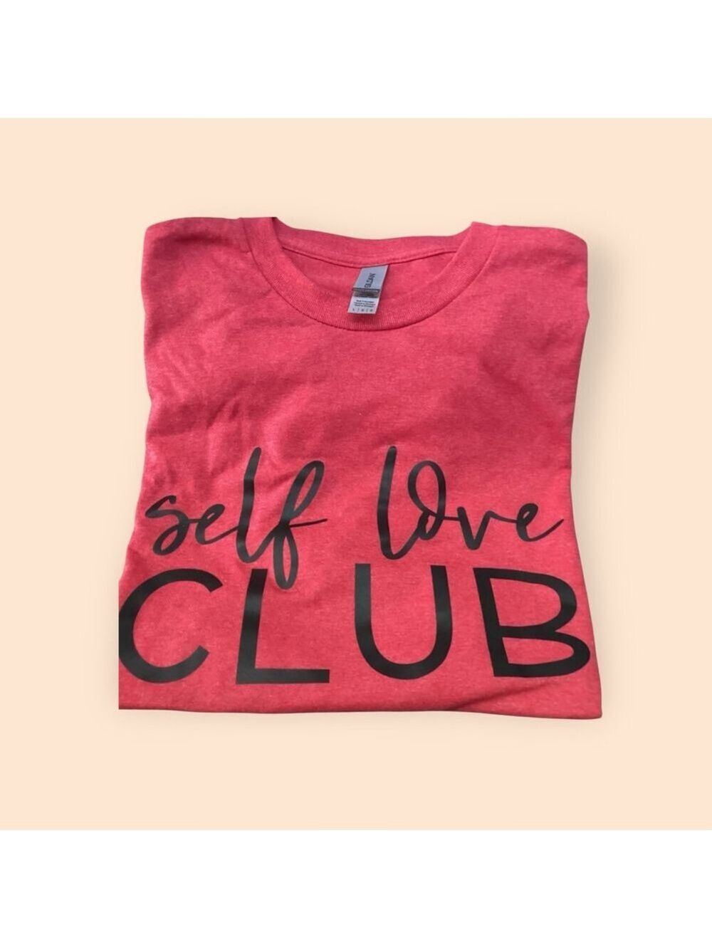 Self Love Club Graphic Gildan T-Shirt Red Size L NEW